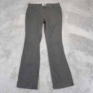North Face Heritage Pants Womens 8 Gray Y2K Twill Chino Cotton Casual Travel